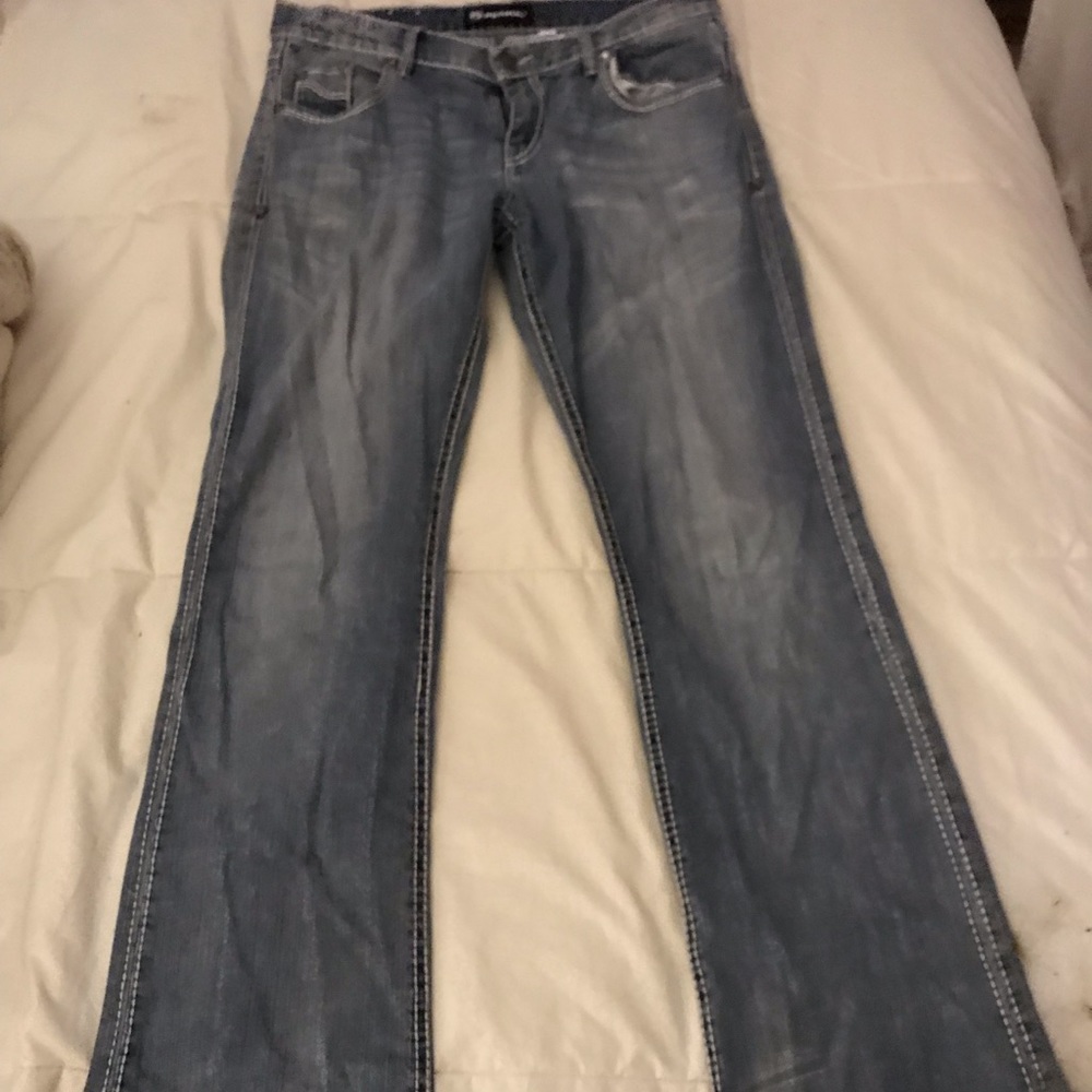 Boot cut blue jeans